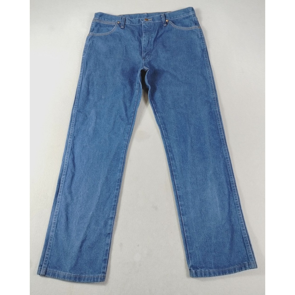 Wrangler Jeans Mens 36 Blue Cowboy Cut Original Fit Westerncore Rodeo PBR Ranch